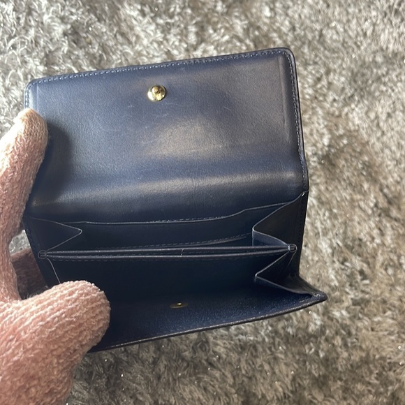 Burberry Blue Label Nova Check Fold Wallet Gold Logo - Picture 7 of 13